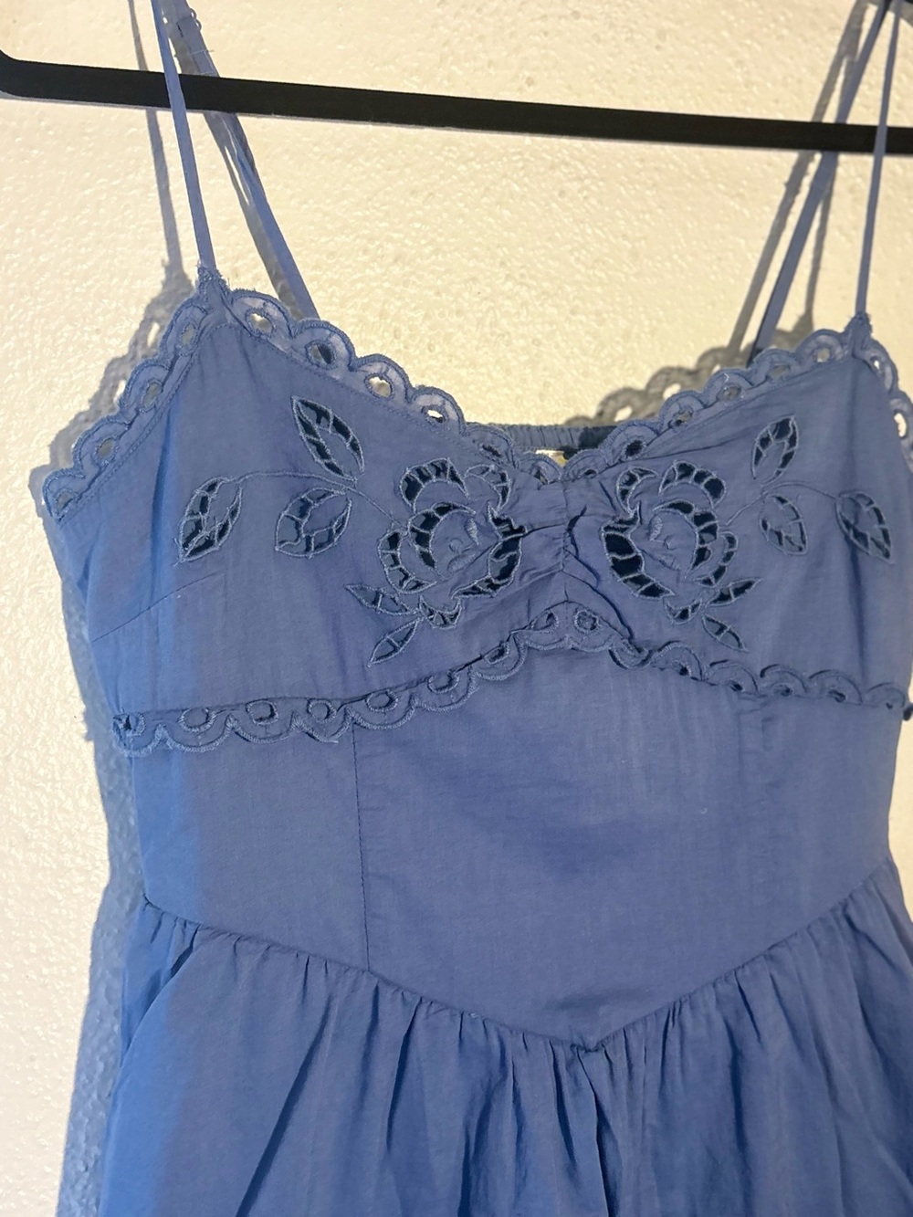 American Eagle Outfitters Blue Eyelet Mini Dress - Picture 3 of 5